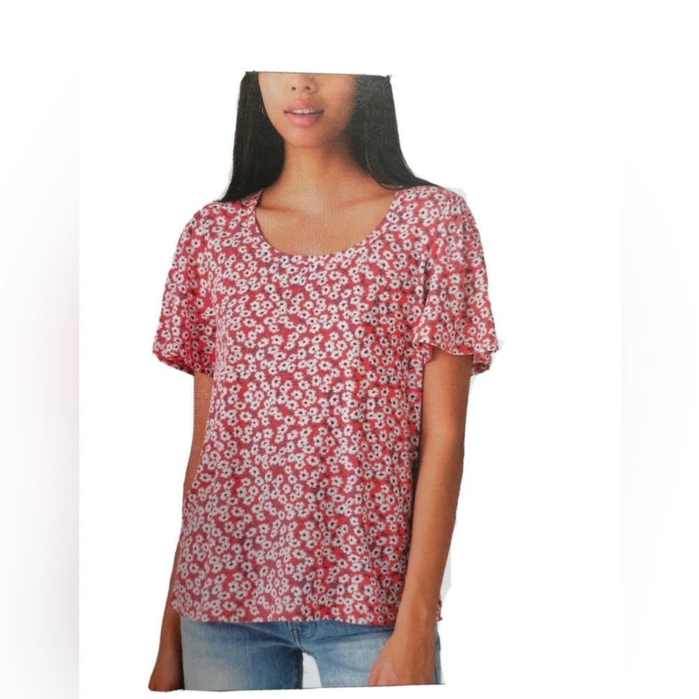 Lucky Brand Shirt Womens Lightweight Short Sleeve Size S - Red  Multi (NWT)